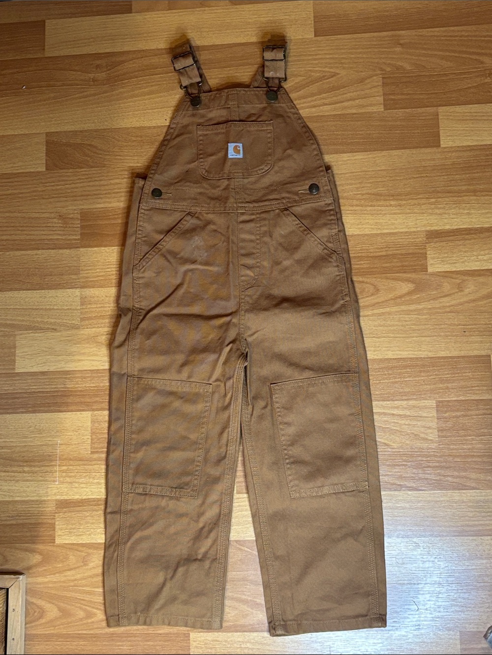 Carhartt Brown Kids Duck Canvas Bib Overalls